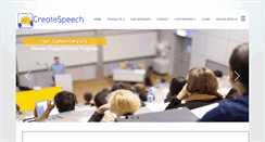 Desktop Screenshot of createspeech.com