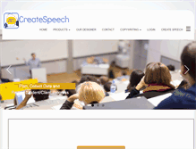 Tablet Screenshot of createspeech.com
